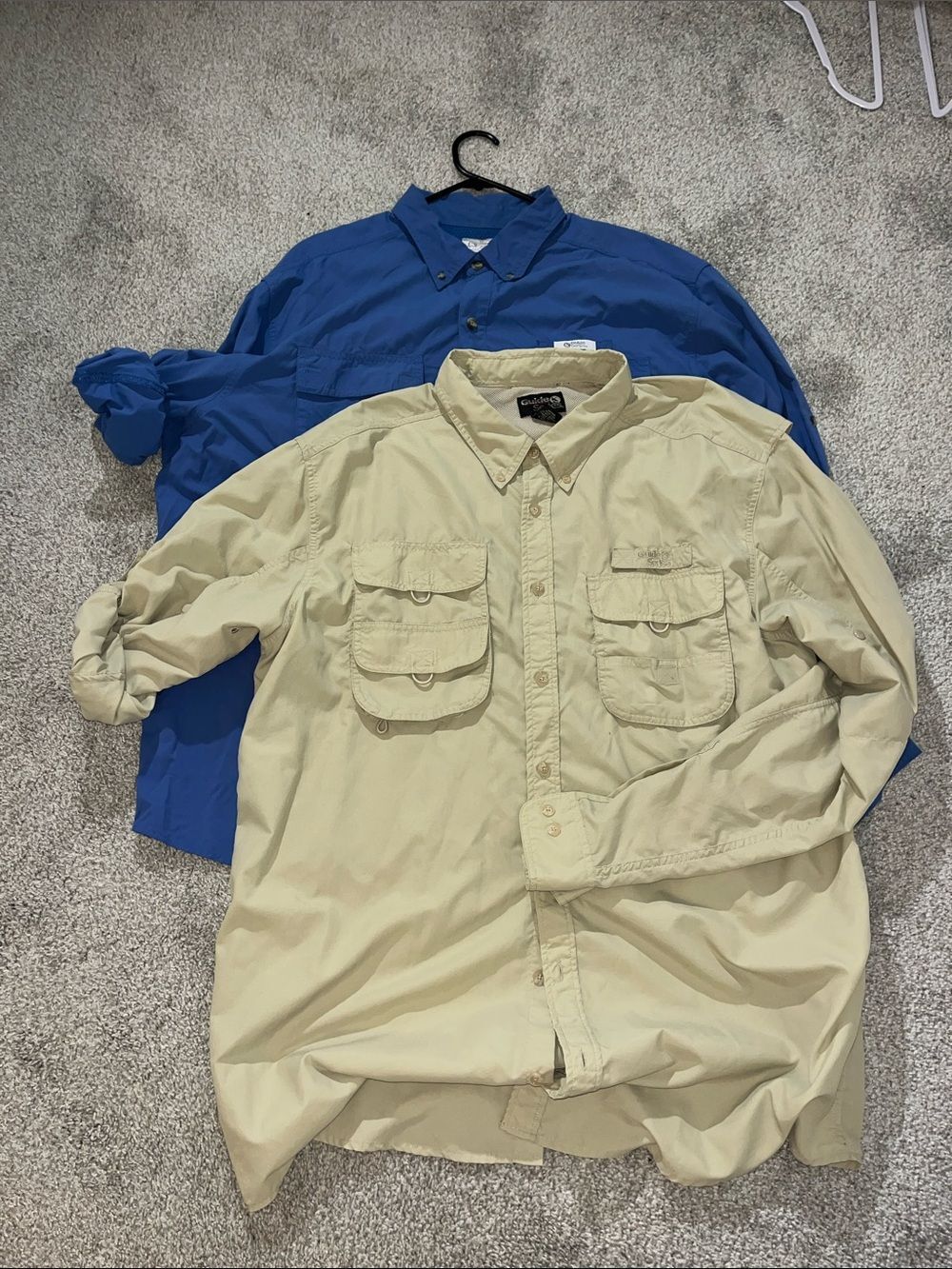 2-Guide series Nylon Mega Pocket Hunt Fishing Pfg XXL/XLT Tall Convertible Shirt